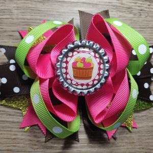Apple Harvest Fall and Thanksgiving Girls Boutique Style Holiday Hair Bow